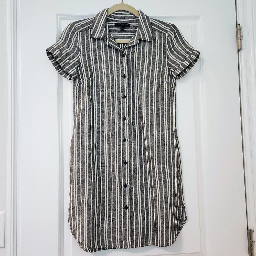 Banana Republic Stripped Button Dress